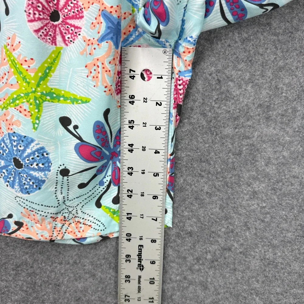 Peter Millar Swim Trunks XL Blue Starfish Coral Print Mesh Lined Board Shorts